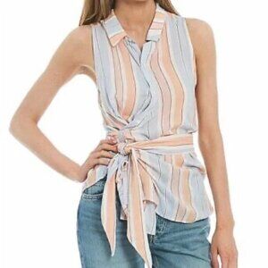 NWT! Free People Mackenzie Wrap Button Down M
